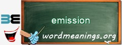 WordMeaning blackboard for emission